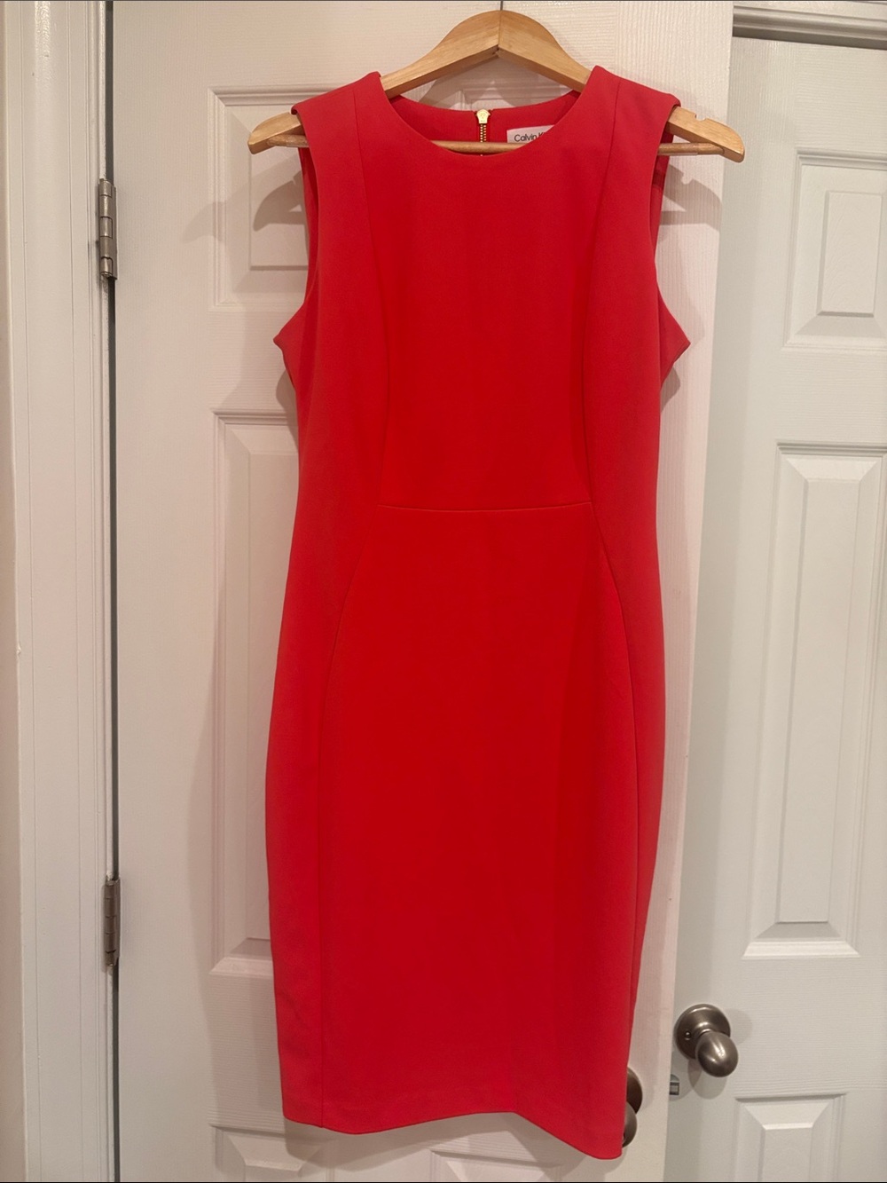 Calvin Klein Classic Coral Sheath Dress